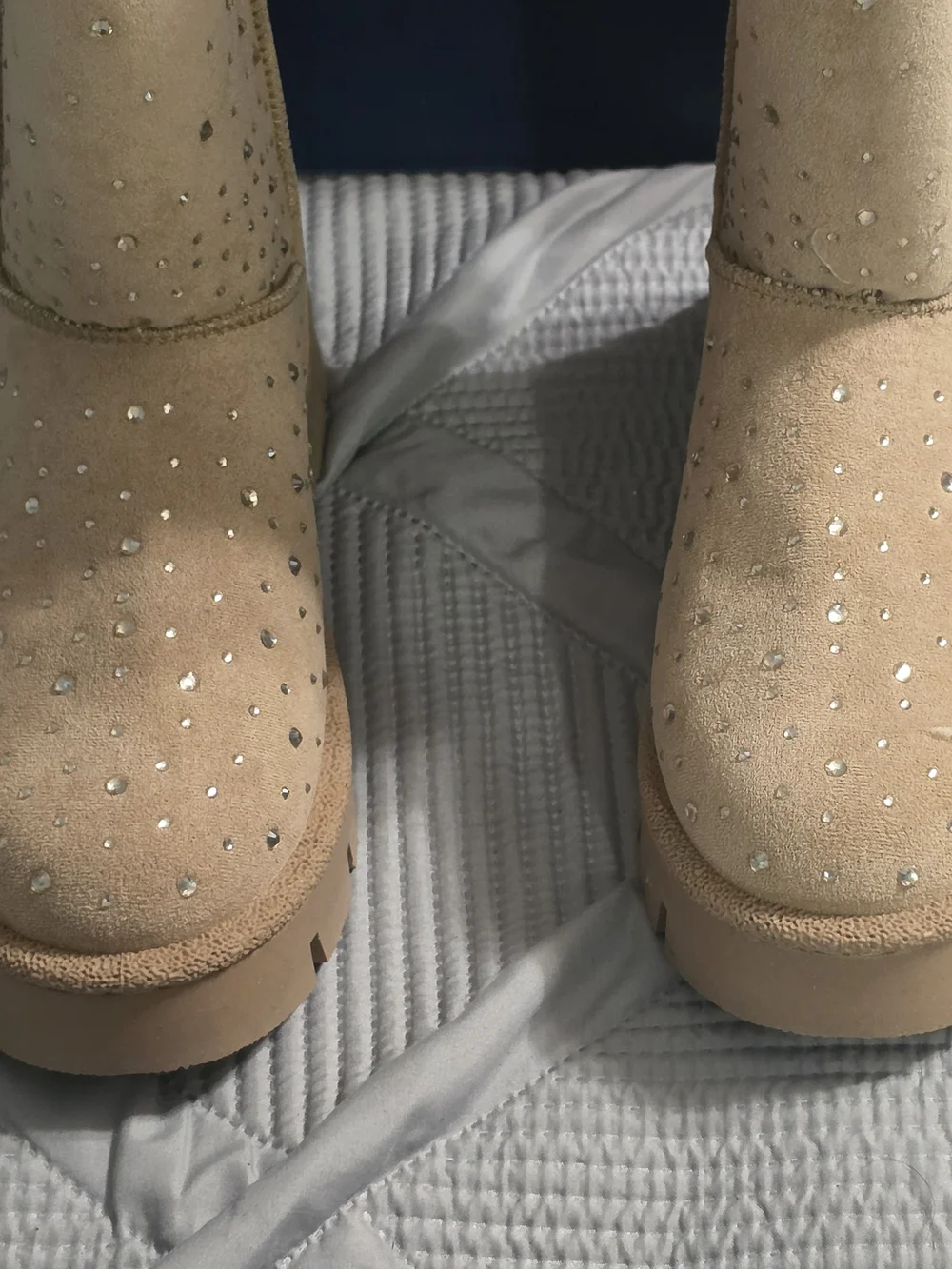 White Mountain Tripp Mid Calf Boots Women's Size 8 Dark Beige Rhine Lug Sole